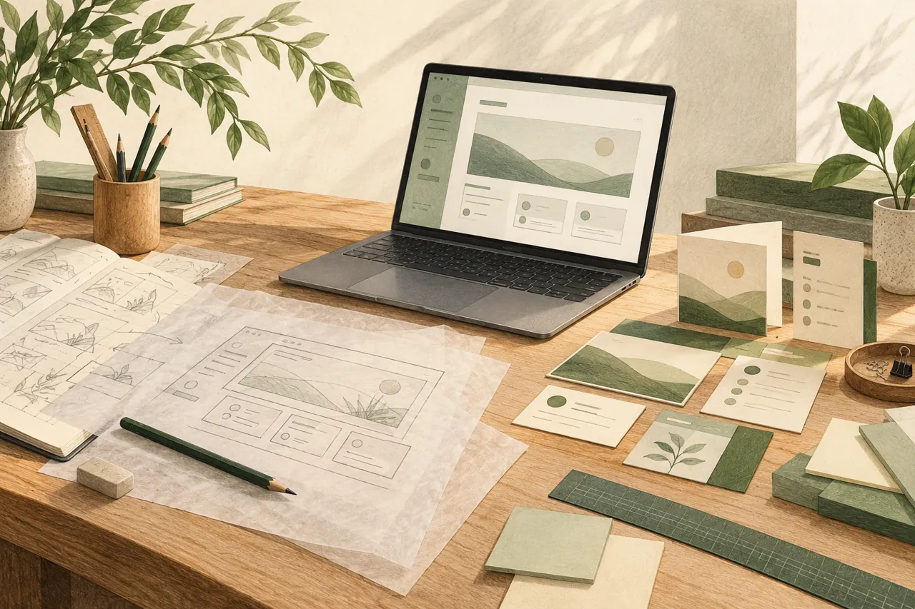 Pencil sketches and paper prototypes becoming a considered software interface